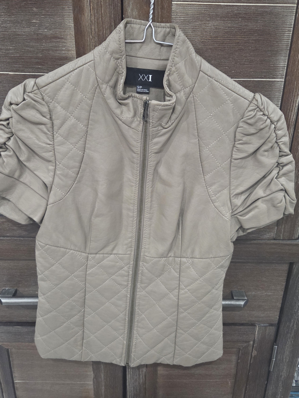 Vtg XX1 Women's Small Petite Tan Short Sleeve Top